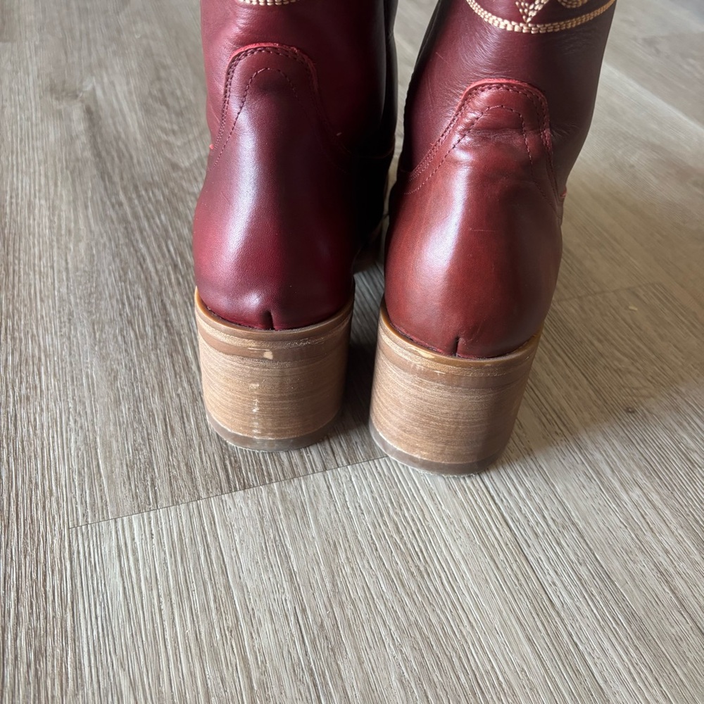 Free People Dingo Avalon Equestrian Tall Boots Leather Embroidery - Picture 10 of 12